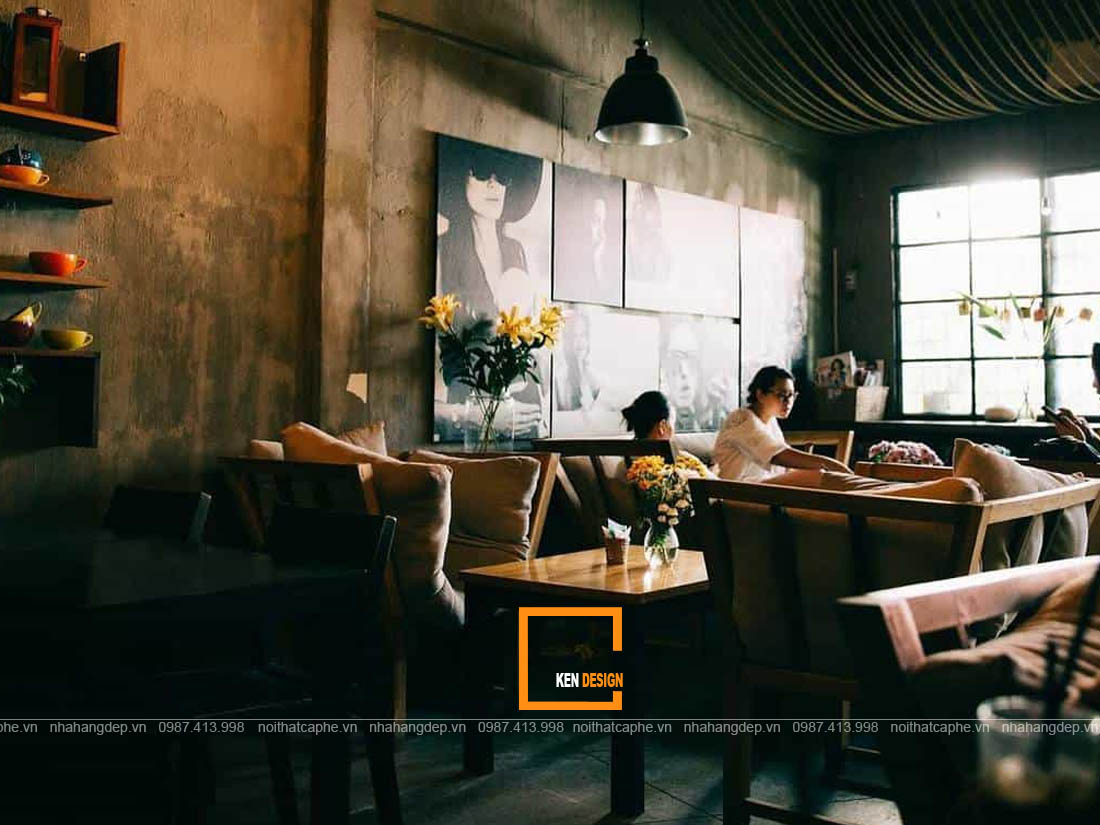 thiết kế quán cafe phong cách retro